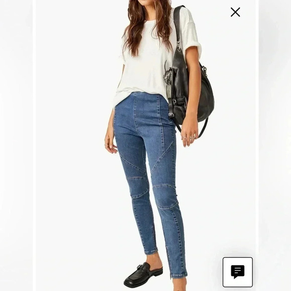 Free People Denim - Free People Bella Moto‎ Skinny Jeans Size 25 NWT